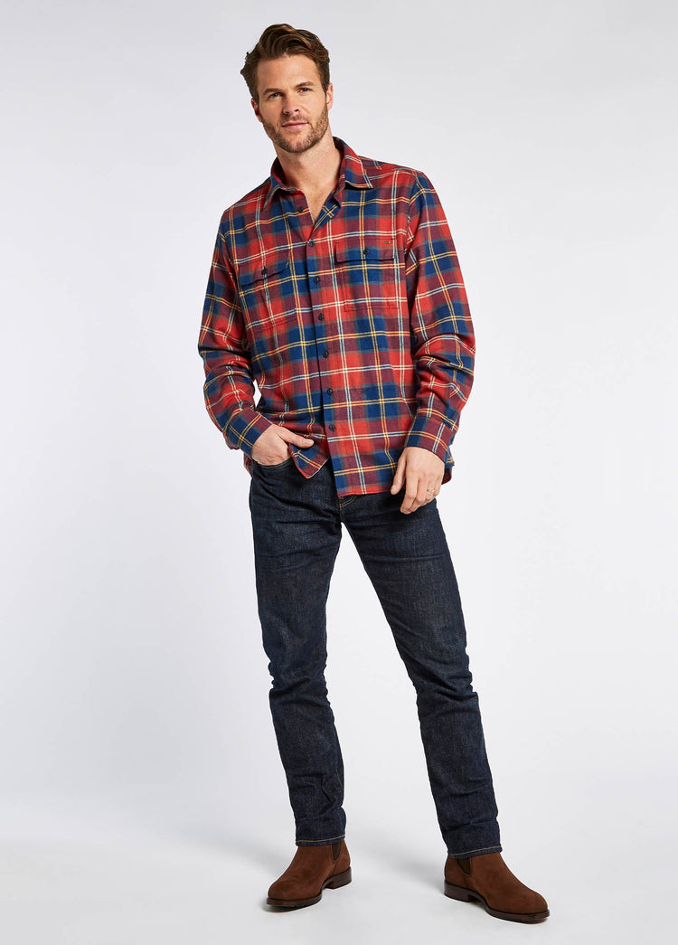 Shelbourne Check Flannel Shirt - Indigo