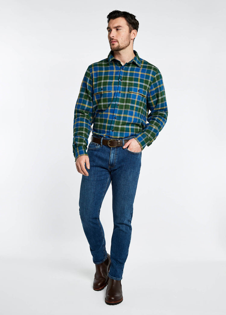 Shelbourne Check Flannel Shirt - Verdigris