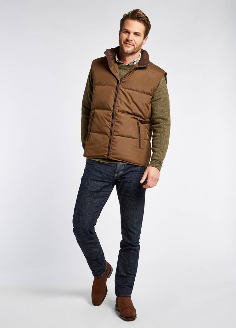 Graystown Mens Down-filled Gilet - Walnut