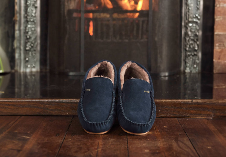 Ventry Moccasin Slipper - French Navy