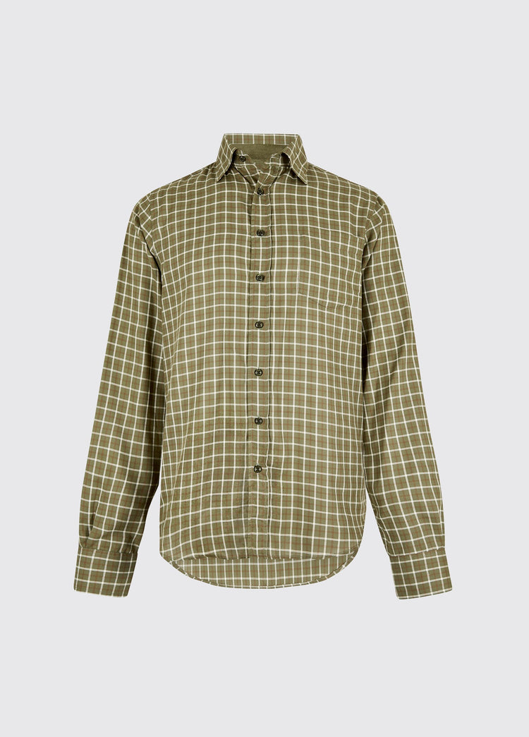 Connell Tattersall Check Shirt - Olive