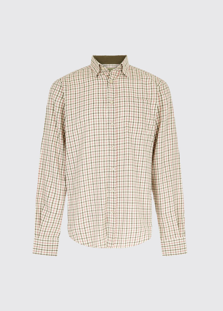 Connell Tattersall Check Shirt - Dusky Green