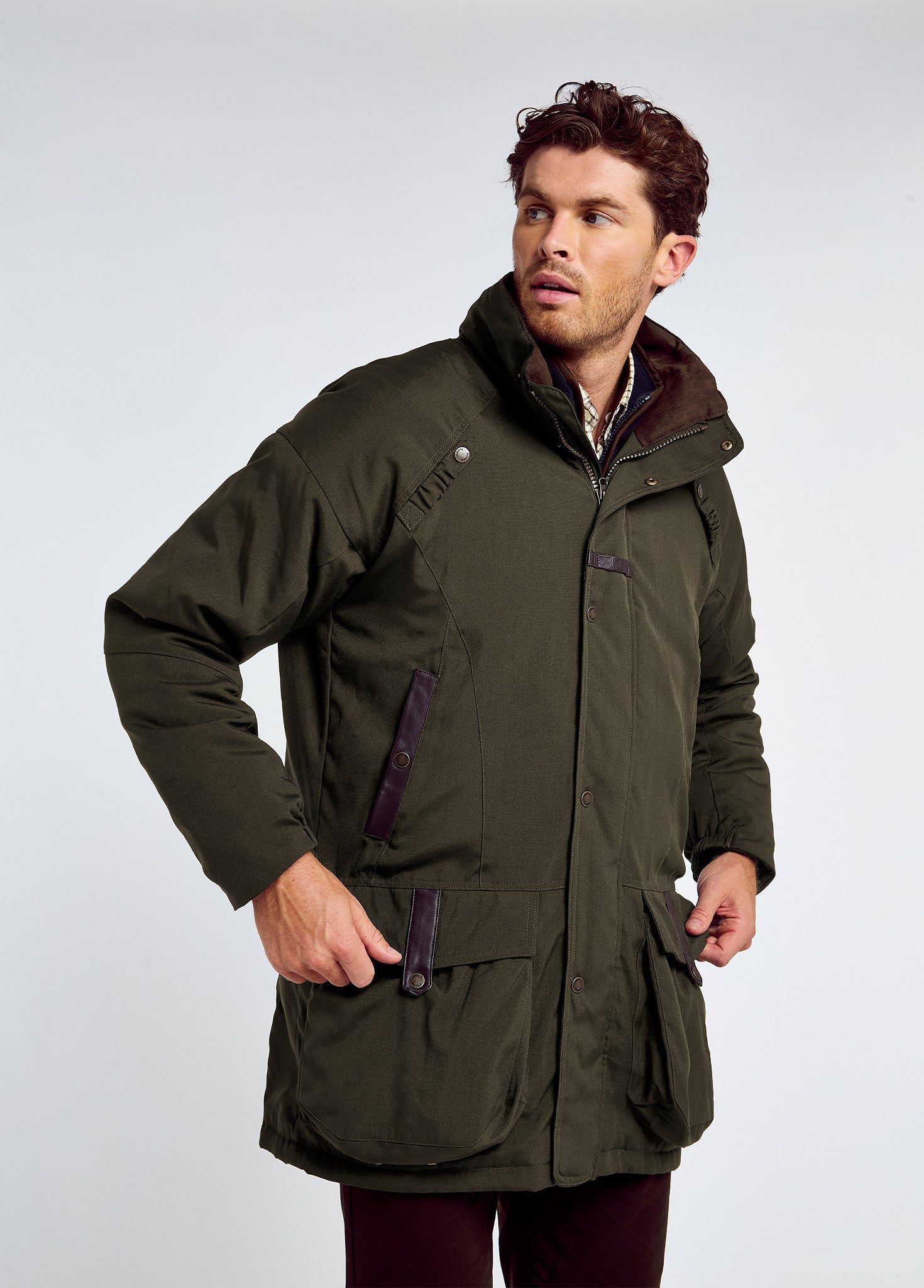 Longacre Men's Waterproof Coat - Olive