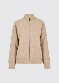 Morton Women’s full-zip woollen knit - Oat