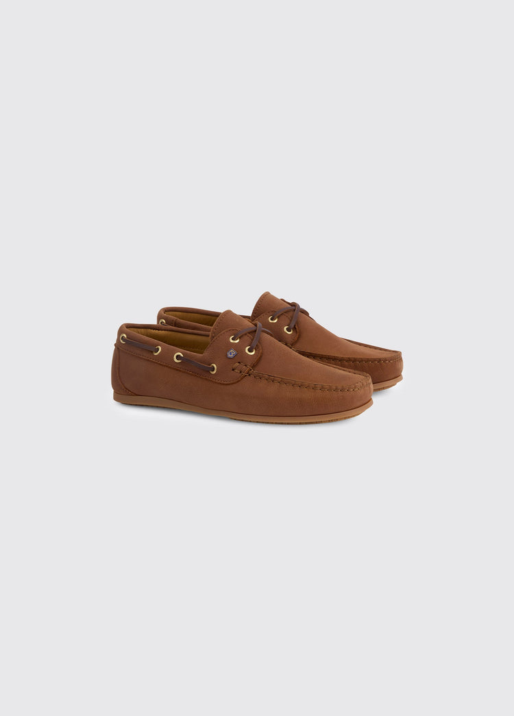 Neptune Ladies Soft Leather Deck Shoe - Caramel