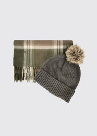 Newbawn Hat and scarf gift set - Dusky Green