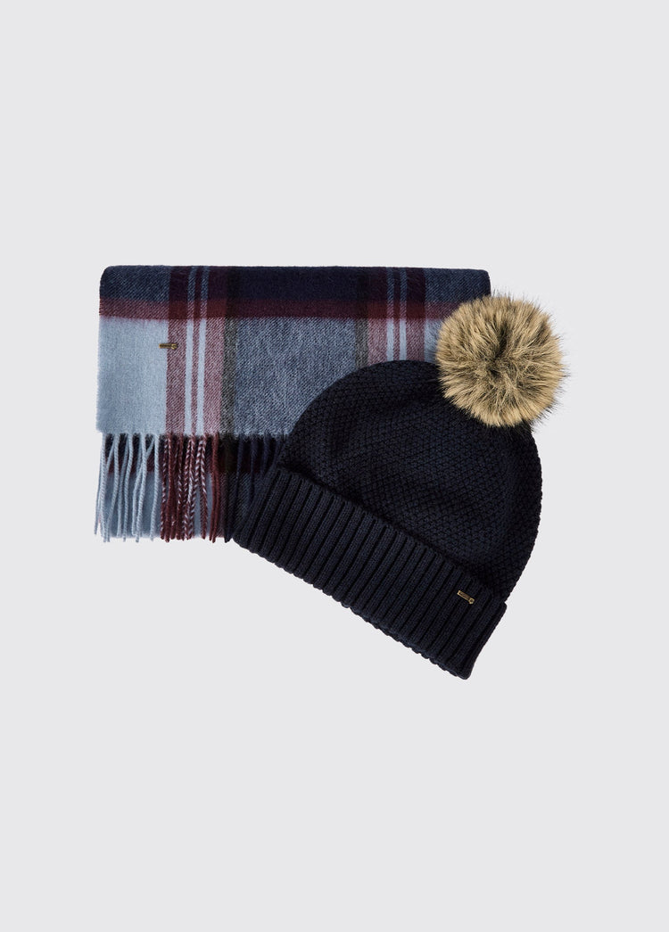Newbawn Hat and scarf gift set - Navy