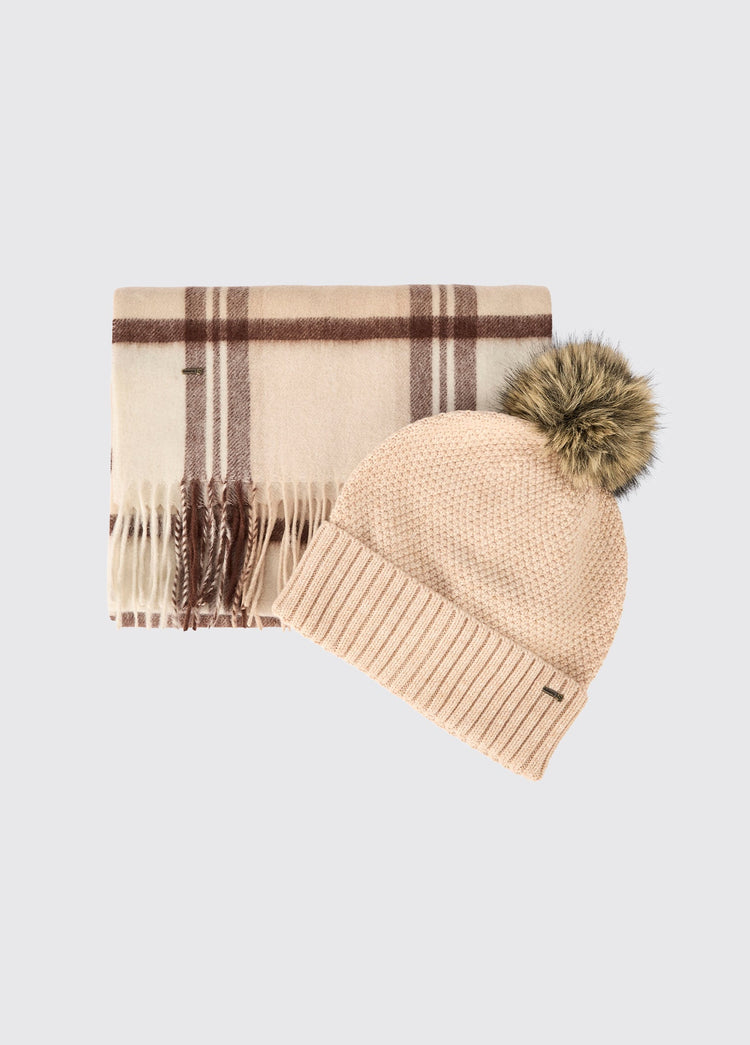 Newbawn Hat and scarf gift set - Oat