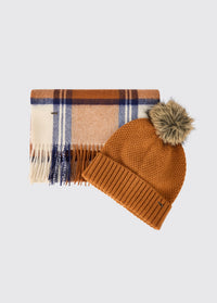 Newbawn Hat and scarf gift set - Ochre