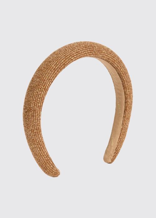Shanderry Padded headband  - Camel Twill