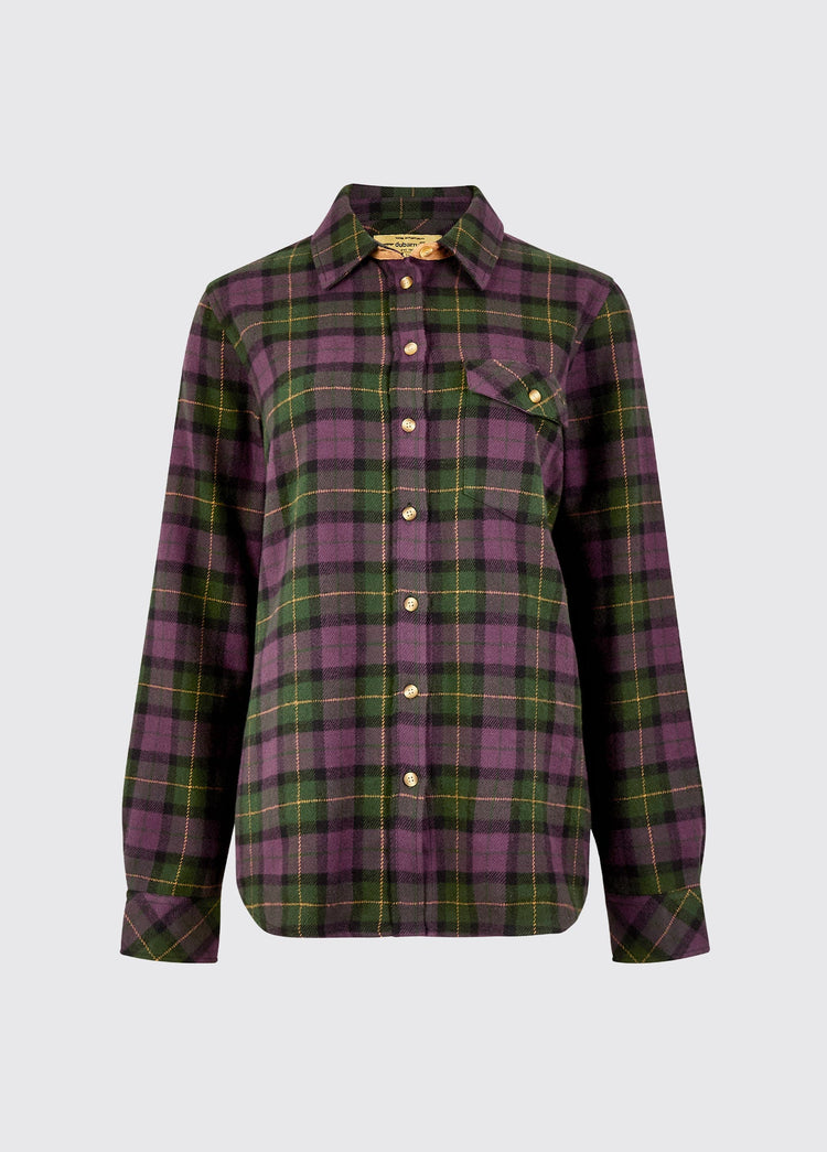 Wildprivet Women's Hunting Check Shirt - Damson