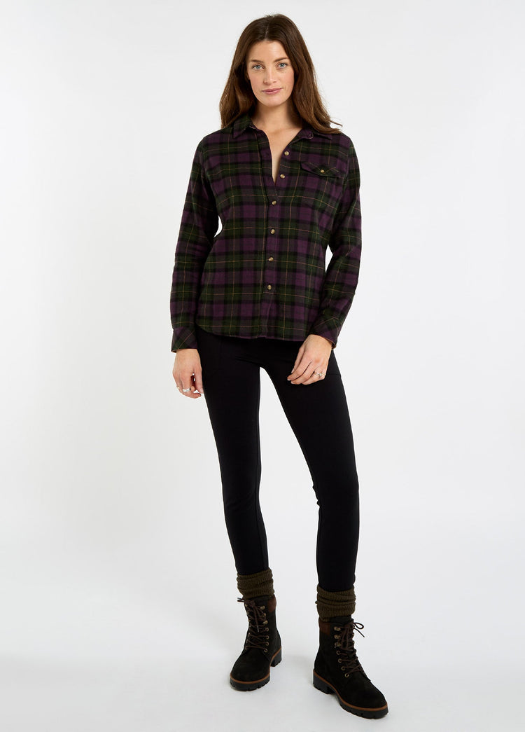 Wildprivet Women's Hunting Check Shirt - Damson