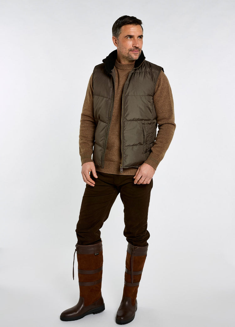 Woodstock Men’s quilted gilet - Olive
